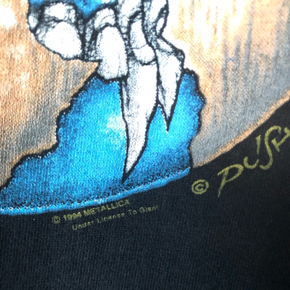 VTG CONCERT TEE - 1994 "METALLICA" SUMMER TOUR- GIANT / Size -LARGE Made in USA - Picture 4 of 11